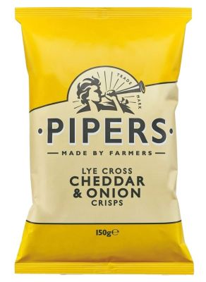 Pipers Lye Cross Cheddar & Onion Crisps