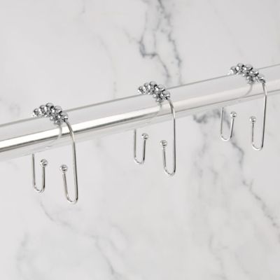 Moda Clyde Shower Curtain Hooks S/12 Chrome