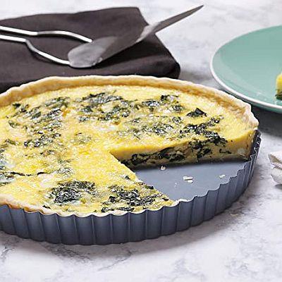 Quiche Pan Nonstick 9.5" Removable Bottom