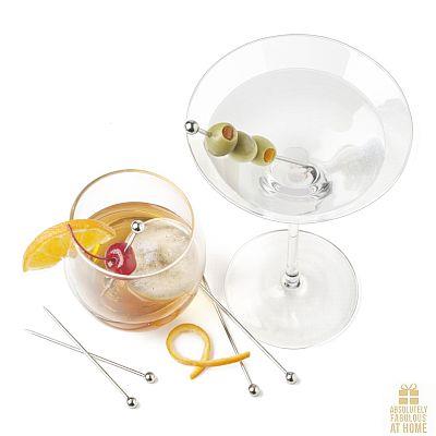 Final Touch Stainless Steel Cocktail Picks S/6