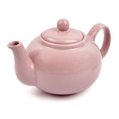 RSVP Teapot 8c Pink Stoneware