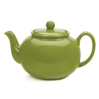 RSVP Teapot 8c Green Stoneware
