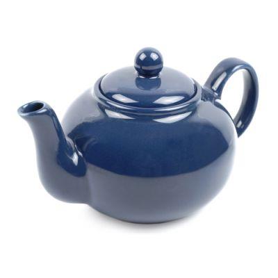 RSVP Teapot 8c Blue Stoneware