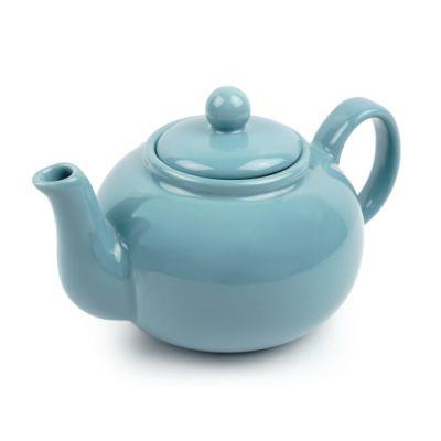 RSVP Teapot 8c Turquoise Stoneware