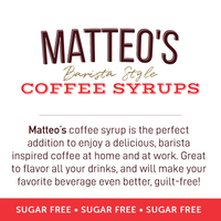 Matteo's Sugar Free Coffee Syrup, Vanilla, 0 Calories, 0 Sugar, Keto Friendly: 1 Bottle