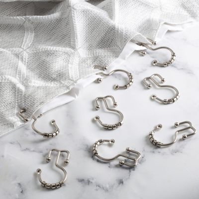Moda Annex Shower Curtain Hooks S/12 Square Chrome
