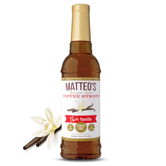 Matteo's Sugar Free Coffee Syrup, Vanilla, 0 Calories, 0 Sugar, Keto Friendly: 1 Bottle