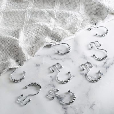 Moda Annex Shower Curtain Hooks S/12 Round Chrome