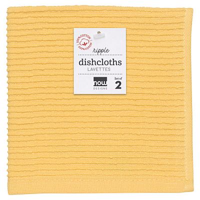 Now Ripple Dishcloth Lemon S/2