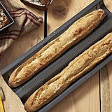 French Bread Perforated Baking Pan in Black