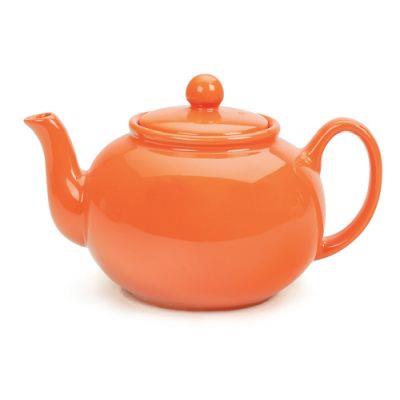 Teapot 8c Orange Stoneware