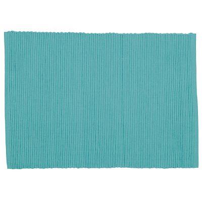 Placemat Cotton Ribbed Turquoise