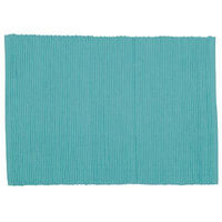 Placemat Cotton Ribbed Turquoise
