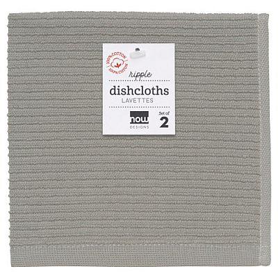 Now Ripple Dishcloth London Grey S/2