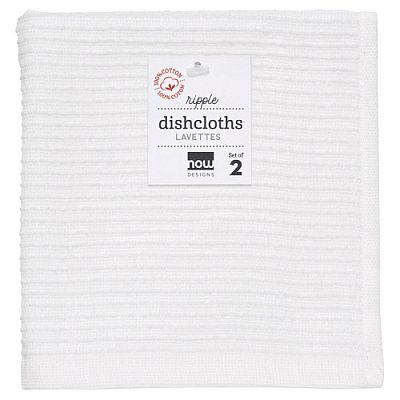 Now Ripple Dishcloth White S/2