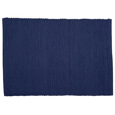 Placemat Cotton Ribbed Indigo