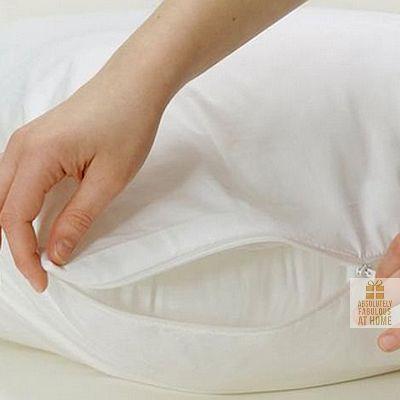 Pillow Protector Standard 300TC 100% Cotton Zippered www.absolutelyfab.ca
