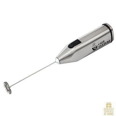 Cafe Culture Milk Frother Grey Battery Operated