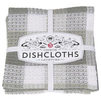 Now Dishcloths Check London Grey S/3