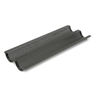 French Bread Perforated Baking Pan in Black
