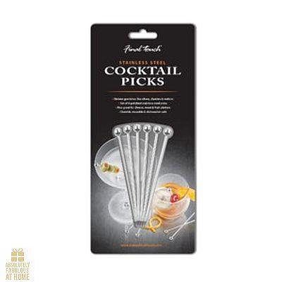 Set 6 Stainless Steel Cocktail Picks