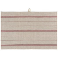Heirloom Linen Dish Towel with Wine Stripes